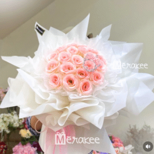 Messy Round Roses Bouquet